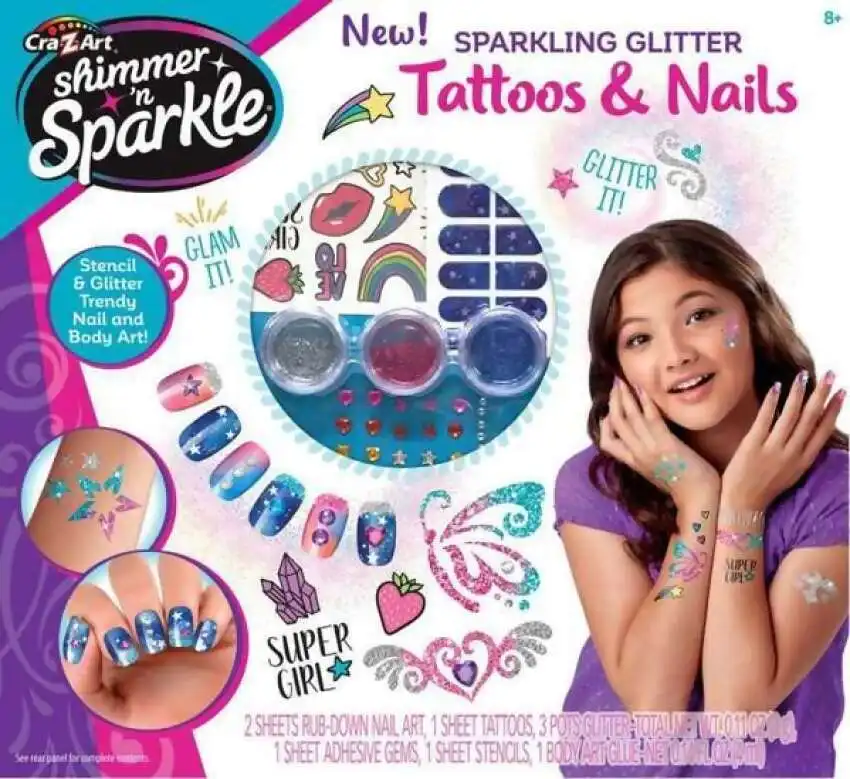 Cra-z-art - Shimmer 'n Sparkle Sparkling Glitter Tattoos & Nails