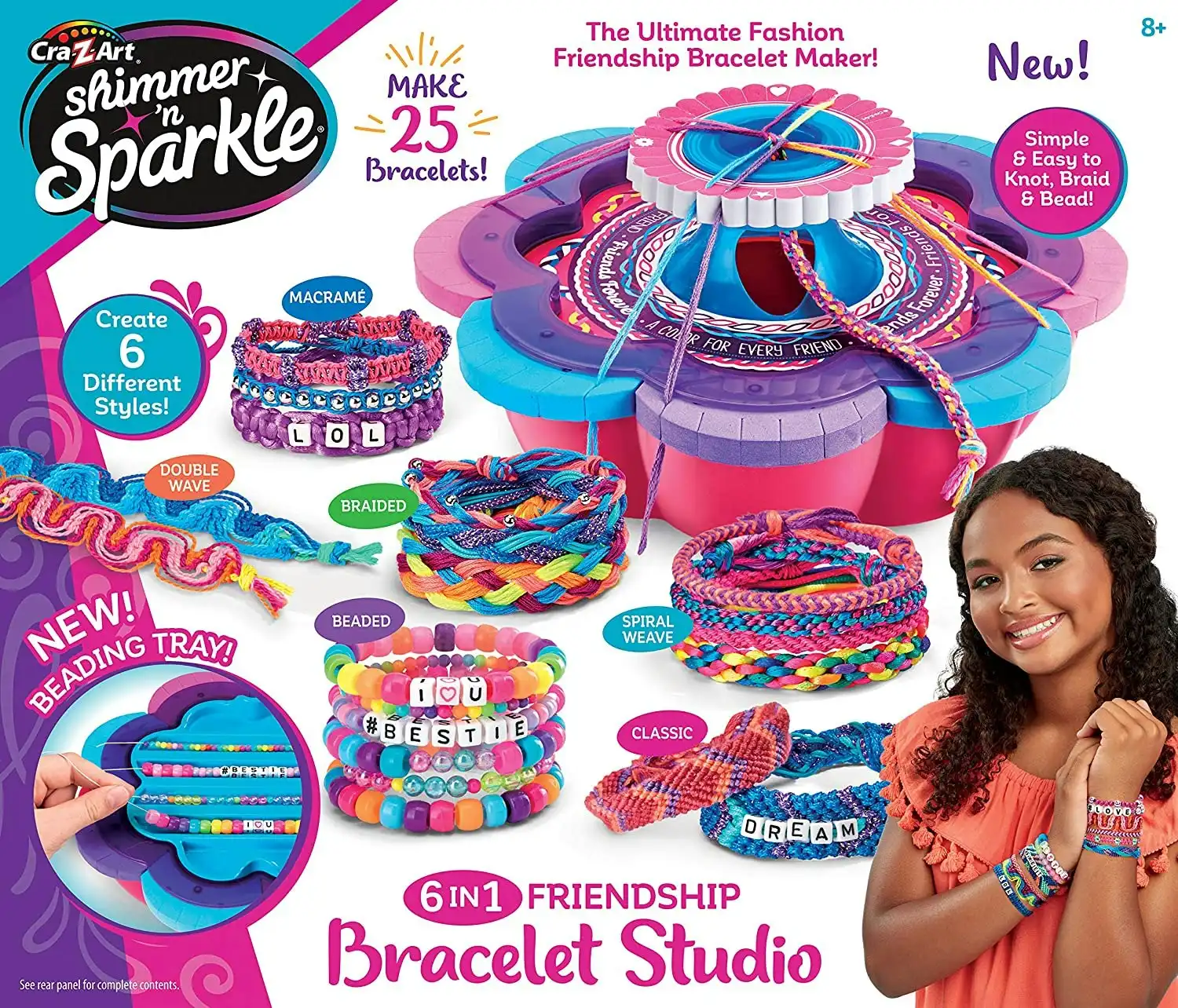 Cra-z-art Shimmer & Sparkle Ultimate 6 In 1 Friendship Bracelet Maker Studio