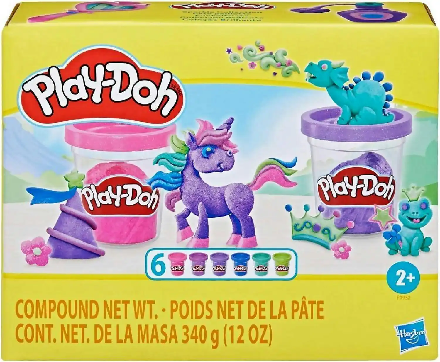 Play-doh - 6 Pack Sparkle Collection Arts And Crafts Toys - Hasbro