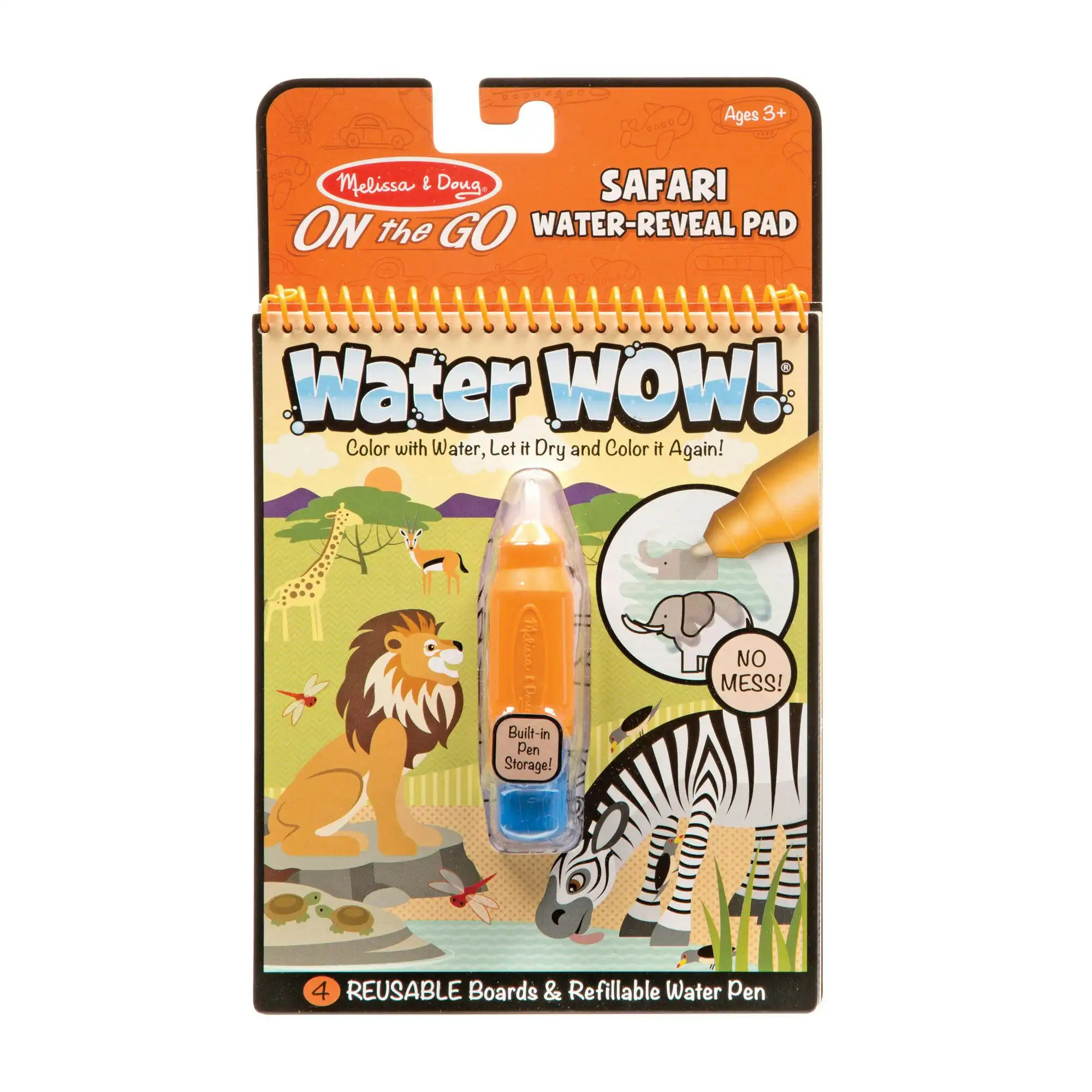 Melissa & Doug - Water Wow! - Safari Water Reveal Pad - On The Go Travel Activity