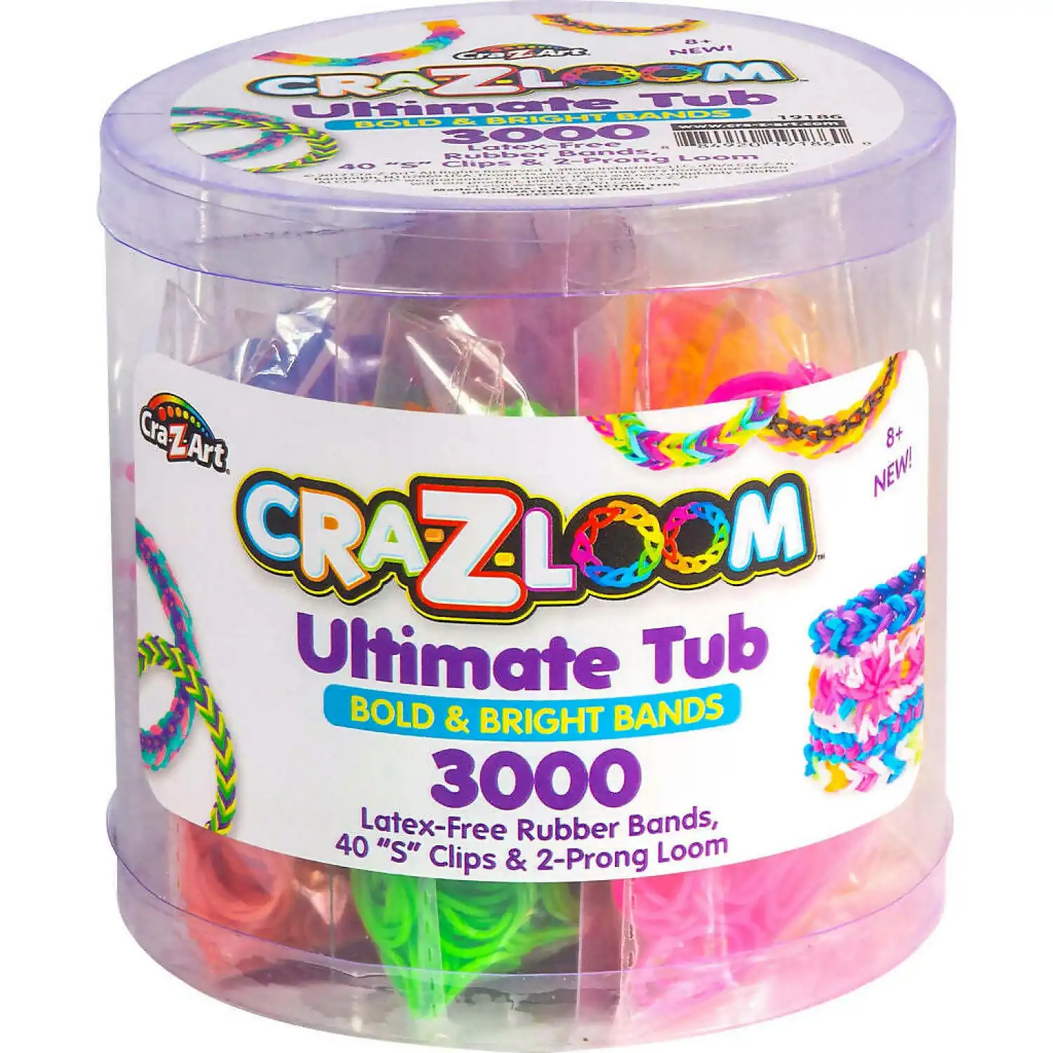 CRA-Z-ART - Cra-z-loom Ultimate Tub 3000 Bold & Bright Bands