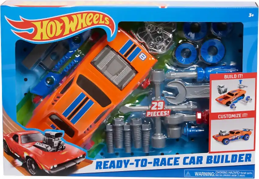 Hot Wheels - Ready To Race Orange Car Builder