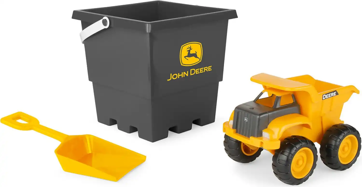 John Deere - Sandbox Toy Set With Dump Truck Bucket And Shovel - Tomy