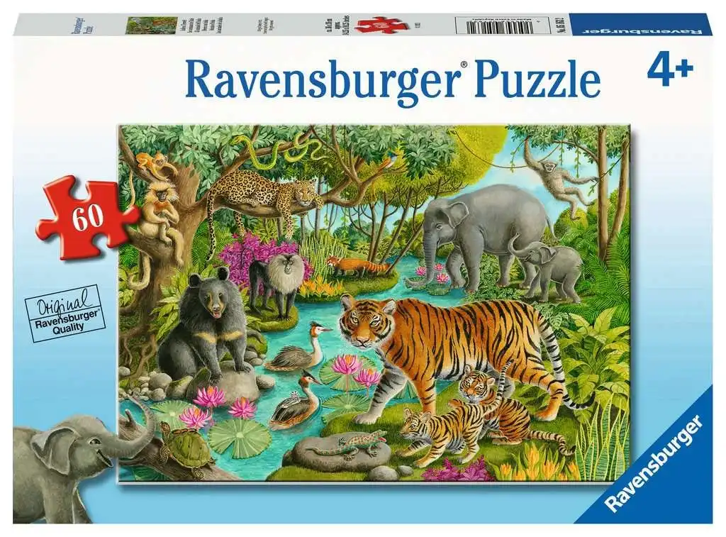 Ravensburger - Animals Of India Jigsaw Puzzle 60 Pieces