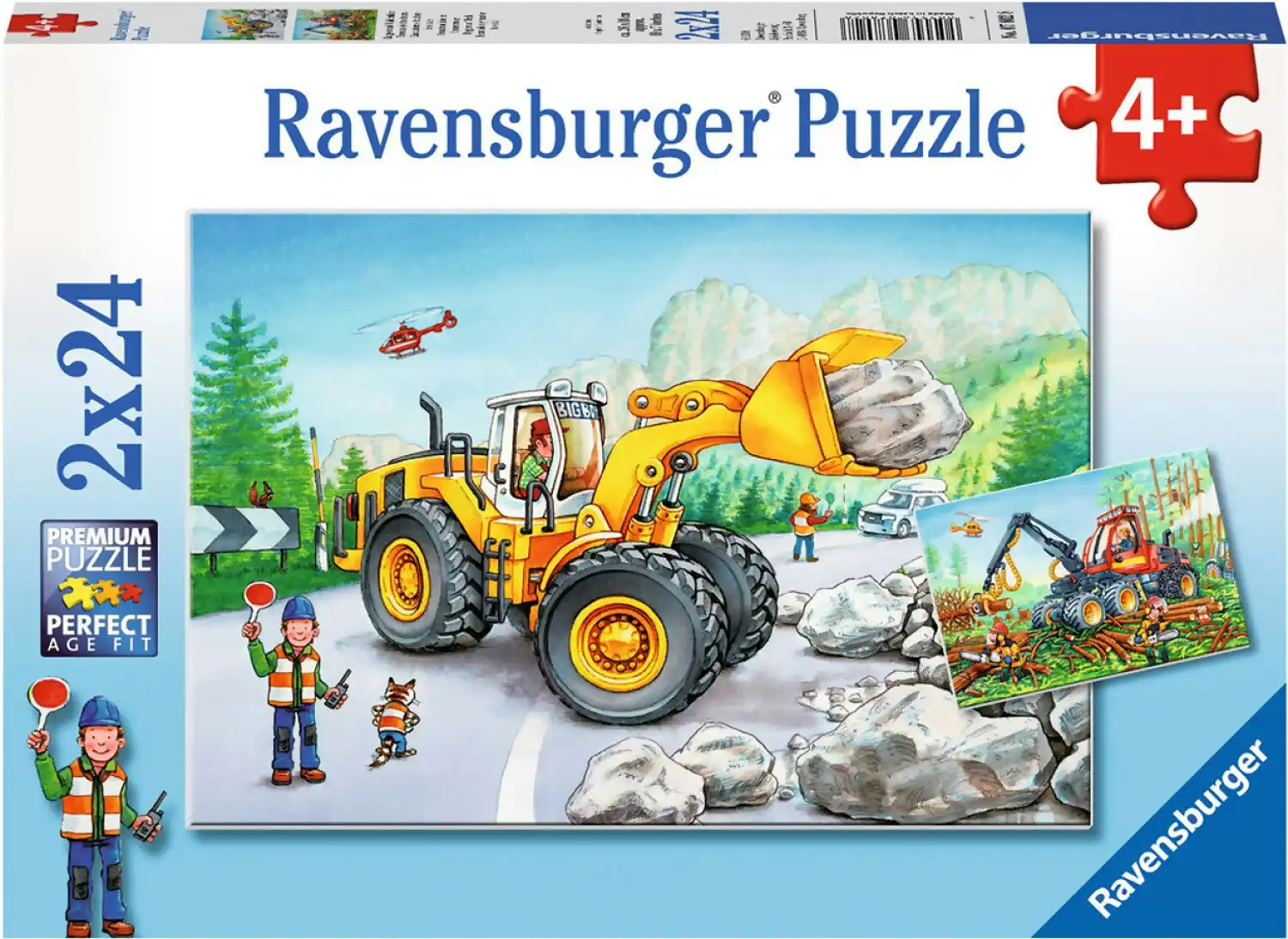 Ravensburger - Diggers At Work Jigsaw Puzzle 2x24 Pieces
