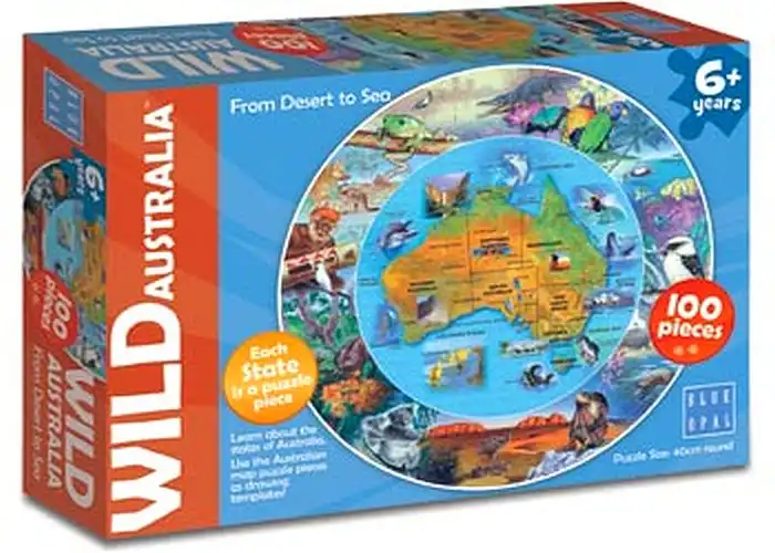 Blue Opal - Wild Australia From Desert To Sea 100 Pieces Jigsaw Puzzle