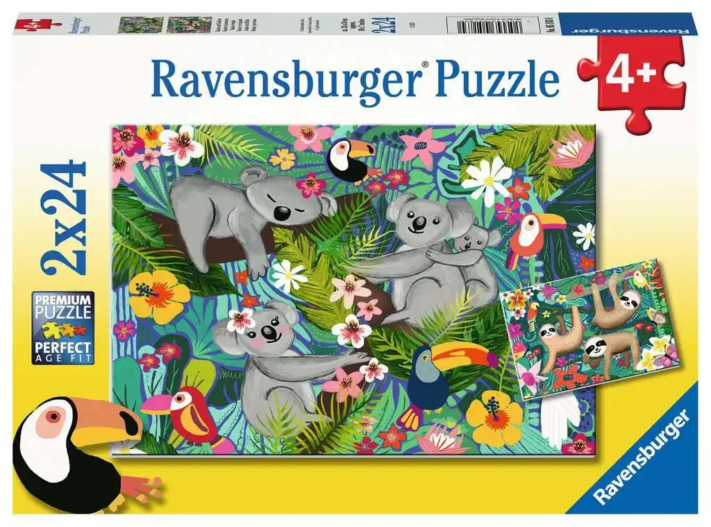 Ravensburger - Koalas And Sloths Jigsaw Puzzle 2X24 Pieces