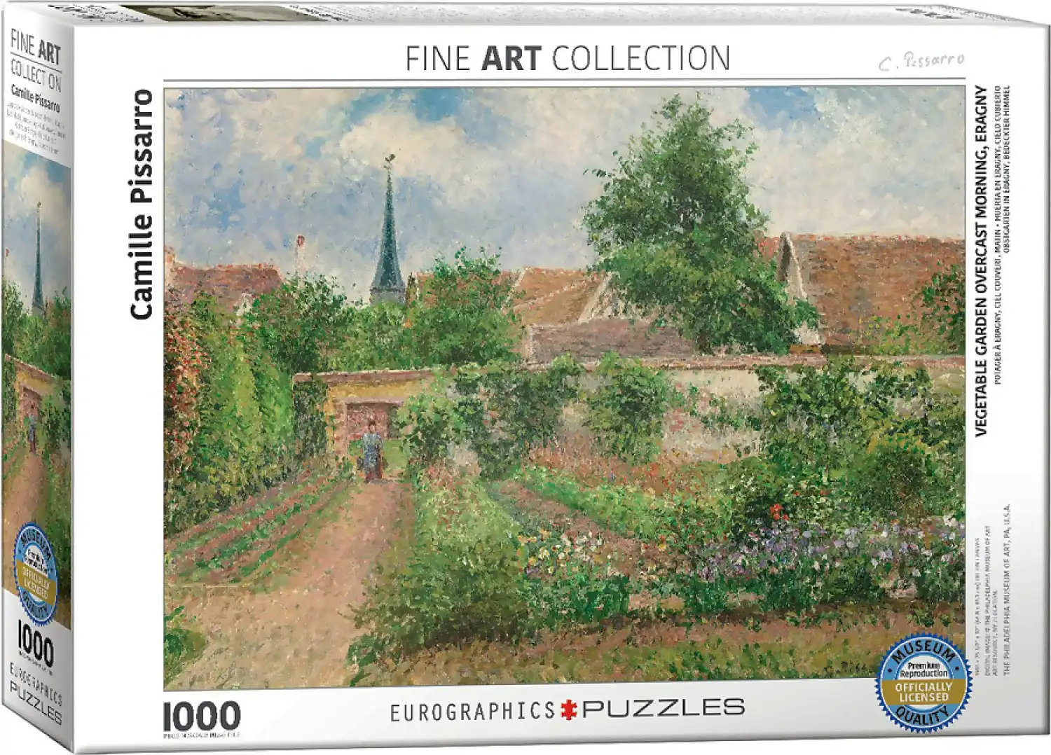 Eurographics - Vegetable Garden Overcast Morning Eragny By Camille Pissarro - Jigsaw Puzzle 1000pc