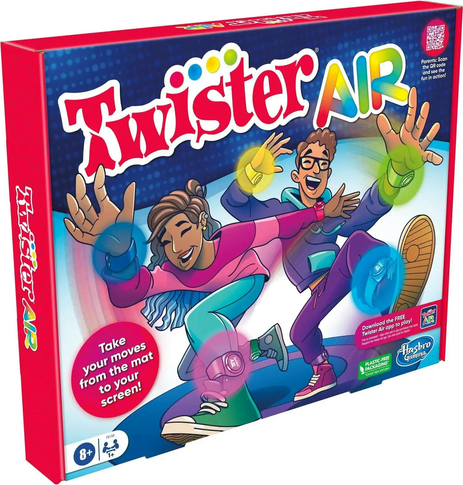 Hasbro - Twister Air Game Ar Twister App Play Game Links To Smart Devices Active Games Ages 8+