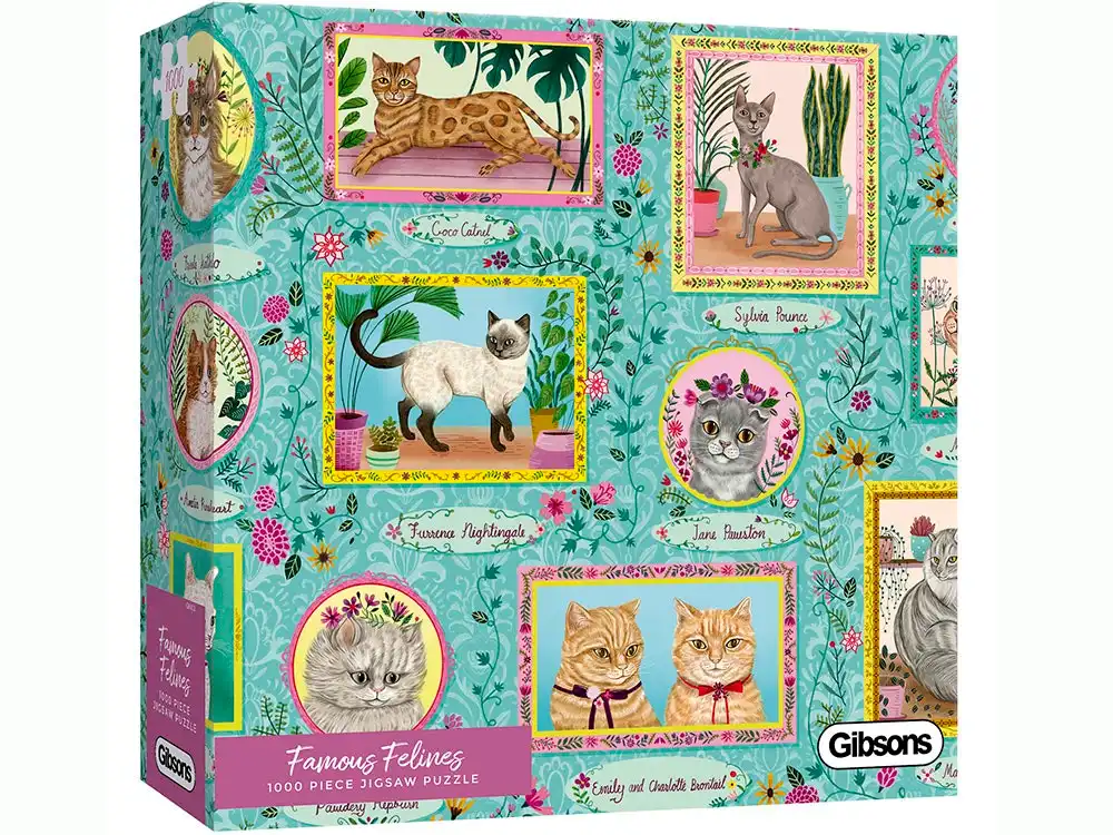 Gibsons - Famous Felines Jigsaw Puzzle 1000 Pieces