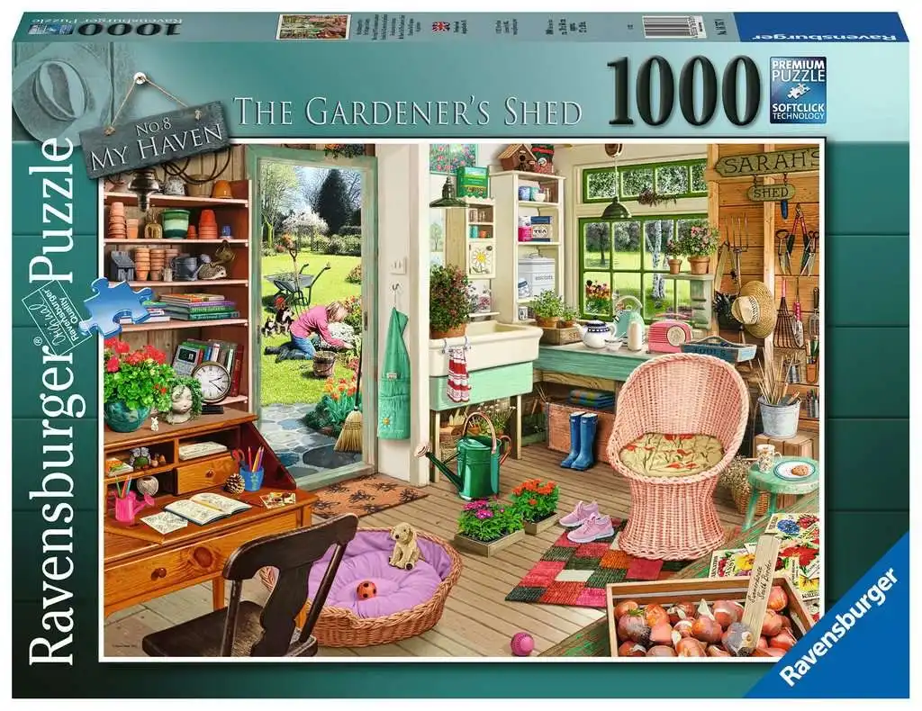 Ravensburger - My Haven No 8 The Gardeners Shed Jigsaw Puzzle 1000 Pieces