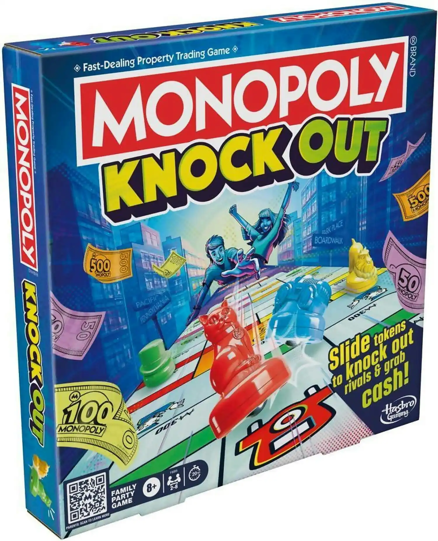 Monopoly - Knockout Family Party Game Quick-playing Board Games For Ages 8+ 2-8 Players 20 Mins - Hasbro