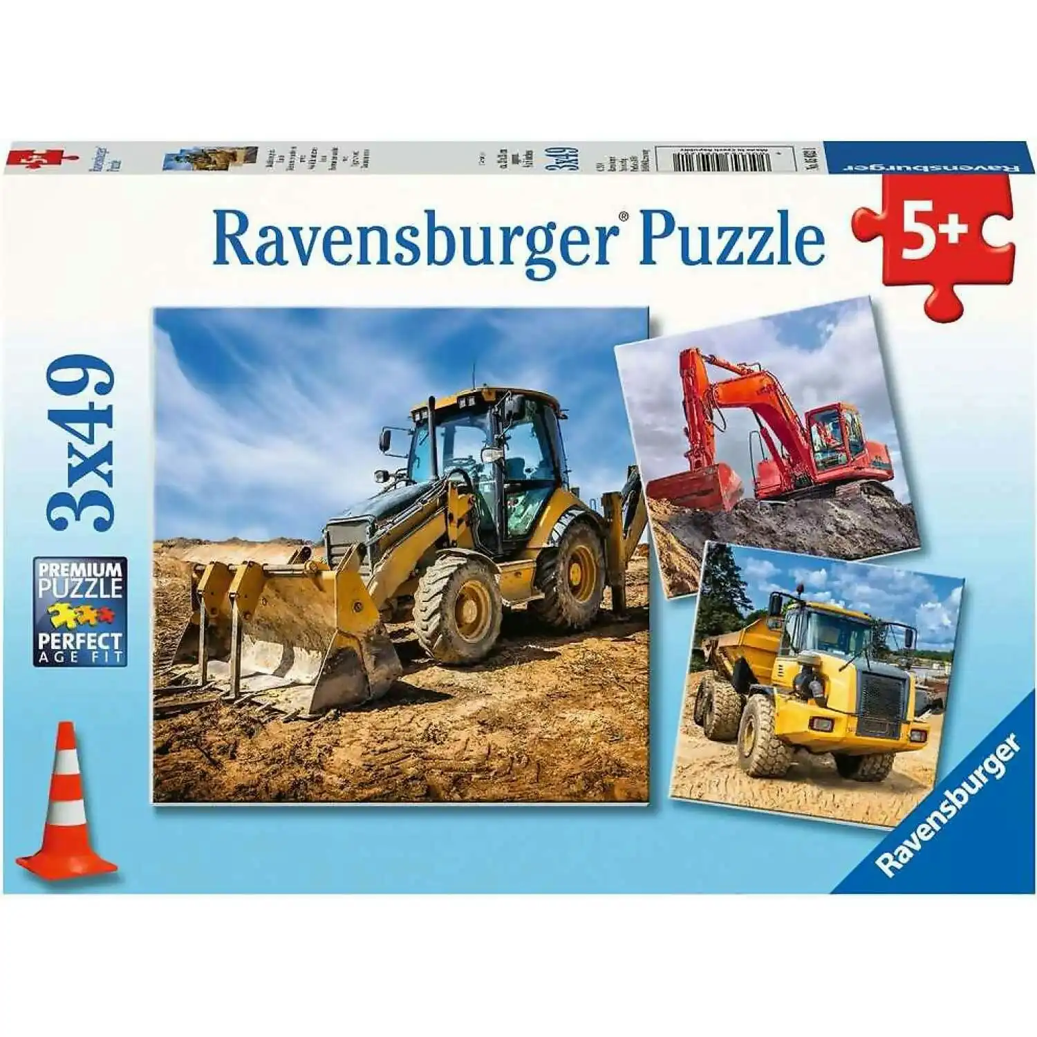 Ravensburger - Diggers At Work Jigsaw Puzzle 3 X 49pc