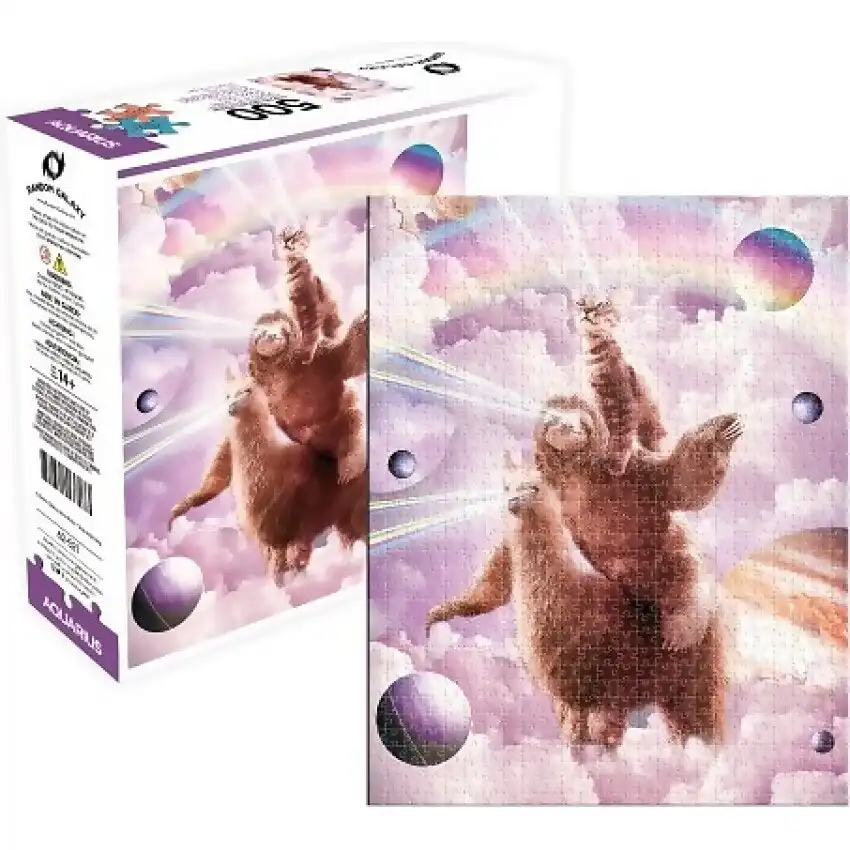 AQUARIUS - Random Galaxy Laser Eyes Cat Sloth Llama Jigsaw Puzzle 500pc