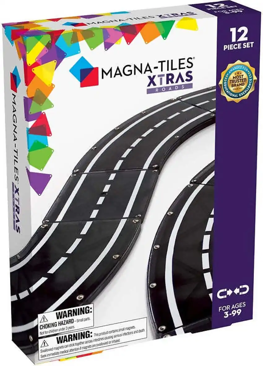 Magna Tiles - Xtras Roads 12 Piece Set - Johnco