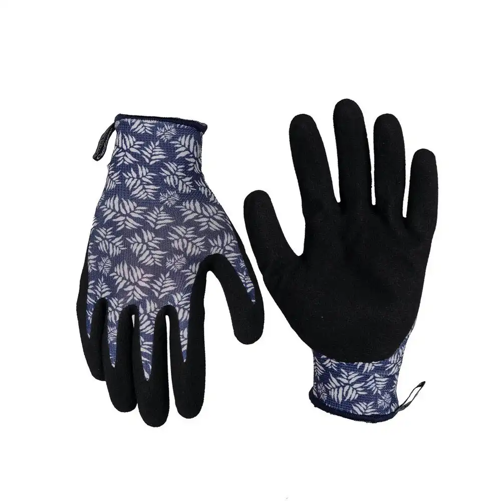 Cyclone Fern Patterned Nitrile Dipped Gloves Large