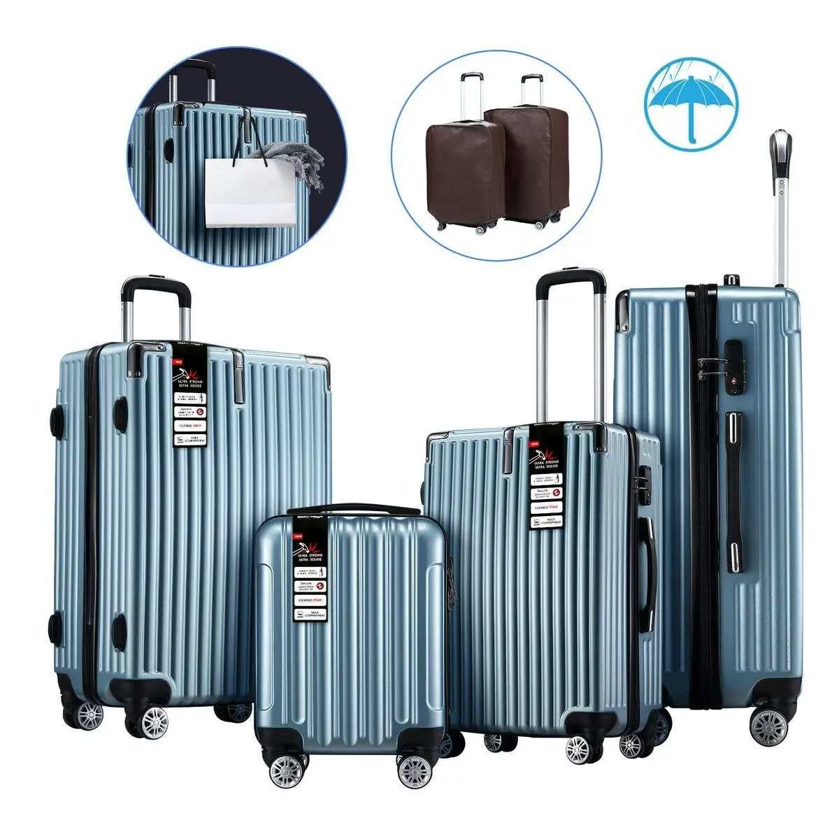 Ausway Piece Luggage Suitcase Set Carry On Traveller Bag Hard