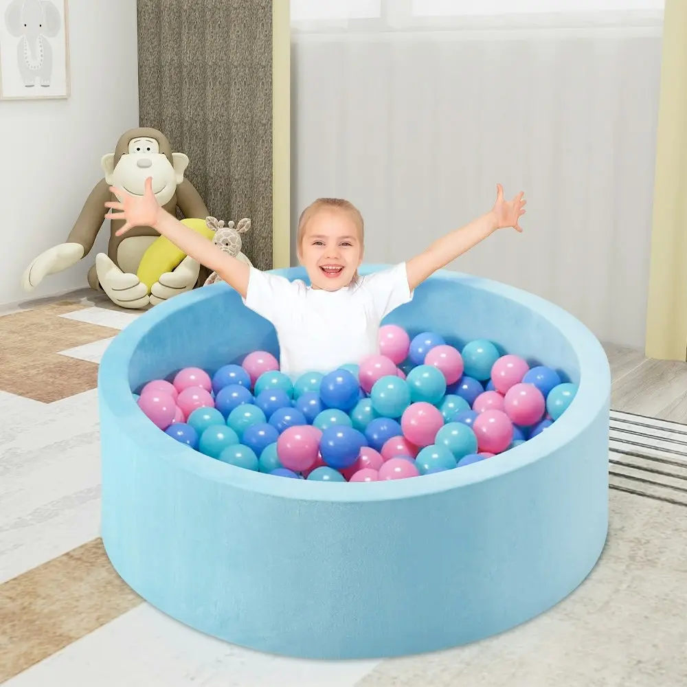 Playpals Foam Ball Pit Soft Round Ball Pool Playpen Fence with 200