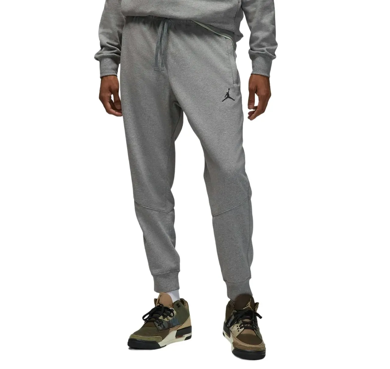 Grey Jordan Jumpman Air Fleece Jogger Pants Mens Nike Jordan Dri