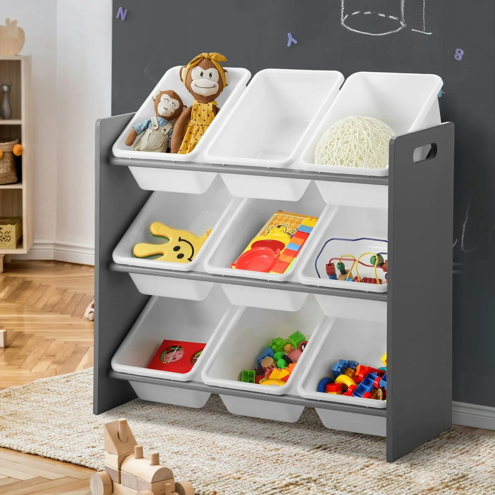Storage Organiser Bin Organizer Oikiture Kids Toy Box Organiser