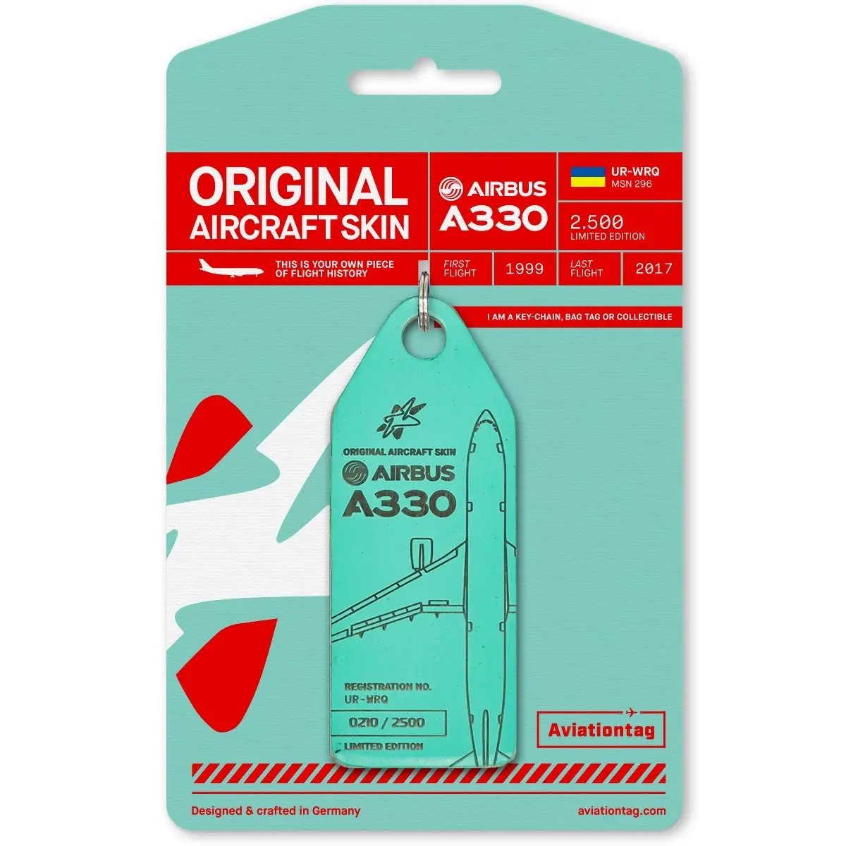 TAPポルトガル A330 タグ キーホルダー Aviationtag Boyle Aviationtag Airbus A330 Keychain 14.5cm Tag Windrose