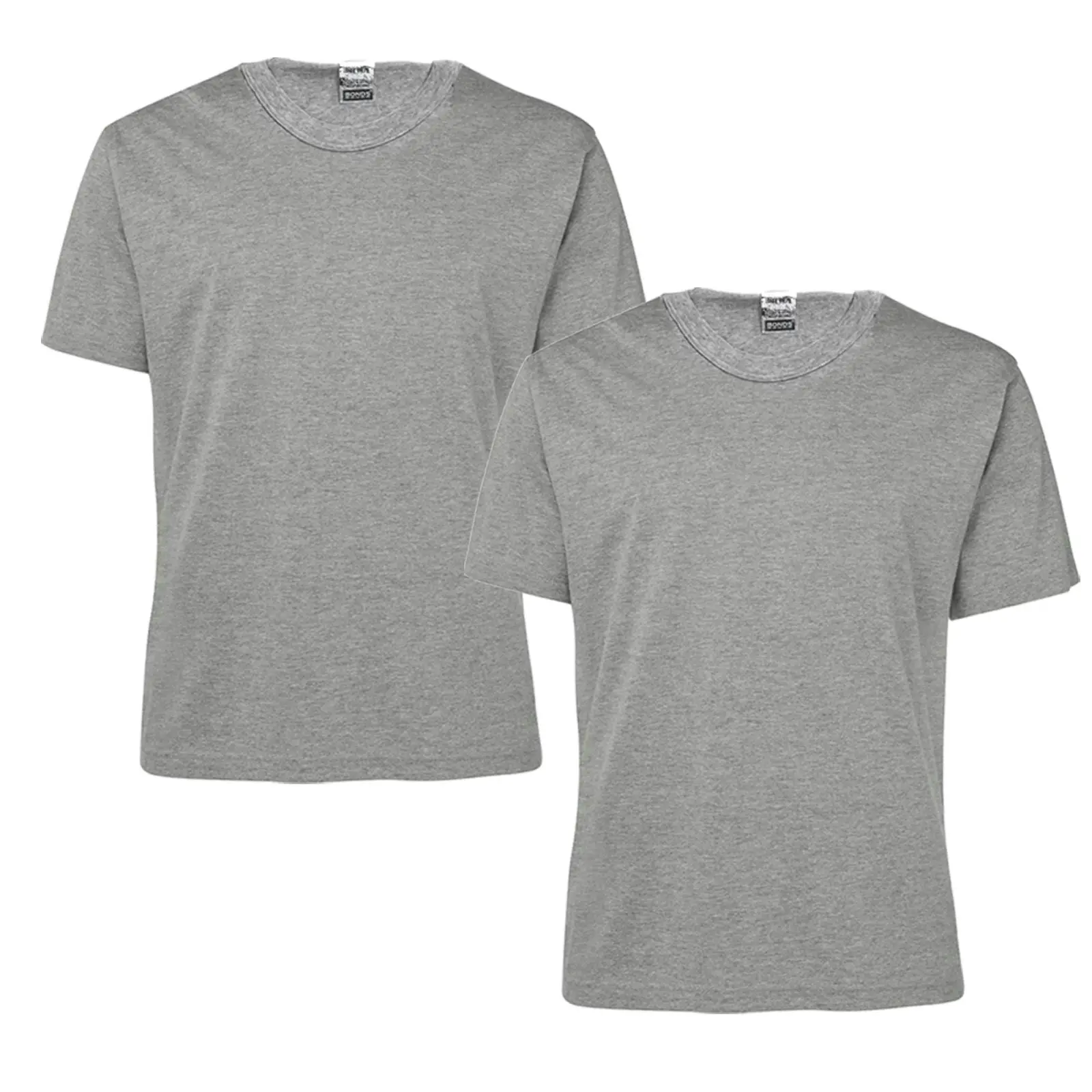 Pack Bonds Crew Neck Tee Raglan Blank Plain Basic Mens Grey T