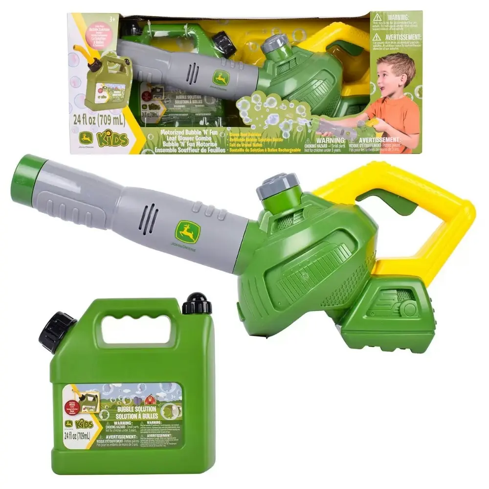 John Deere Kids Bubble Leaf Blower Outdoor Play Toy Battery