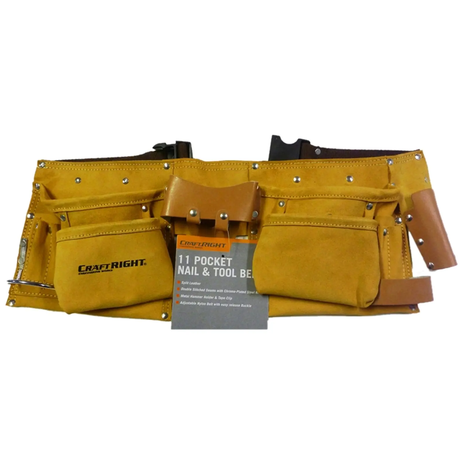 Craftright 11 Pocket Leather Nail And Tool Belt Rissamelt