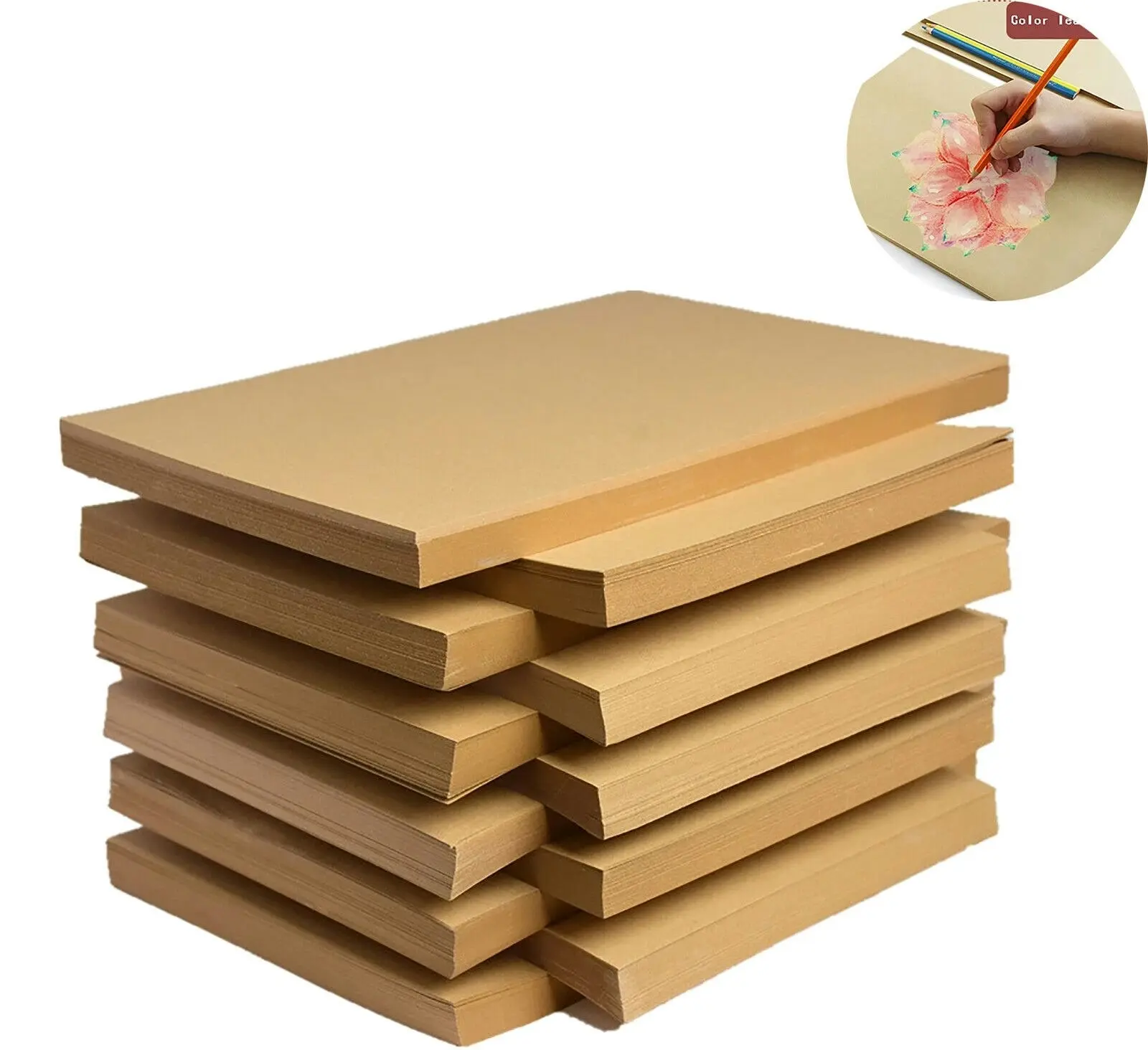 Stationery Place Brown Recycled Natural Kraft Card - A4 280 GSM 100