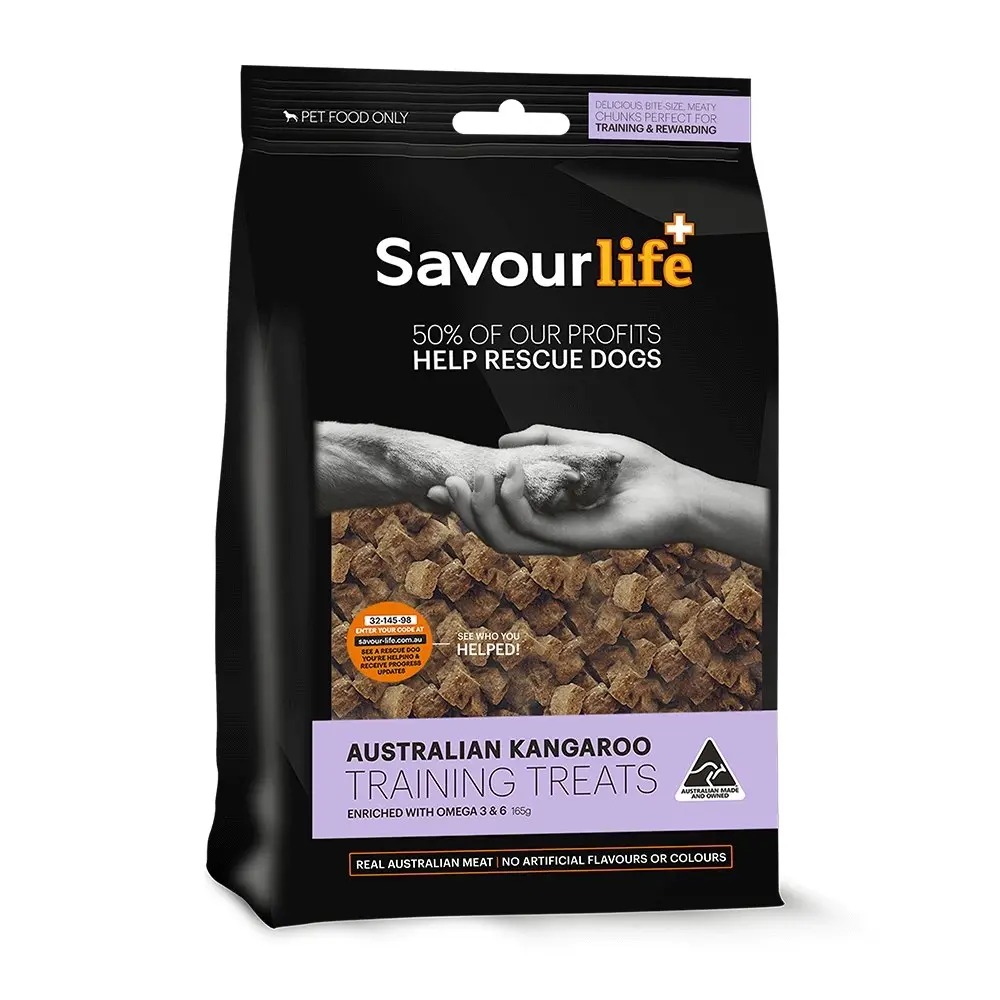 Savour Life Dog Food Training Treat Kangaroo 165g Squizzys