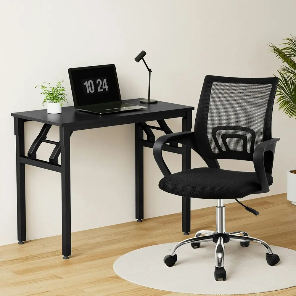 Artiss Computer Desk Mesh Office Chair Set Foldable Home Study