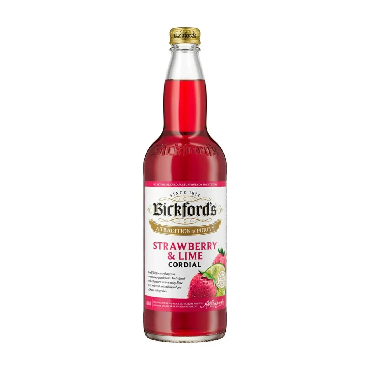Bickford's Strawberry Lime Crush Cordial, 750ml Sippify Lasoo