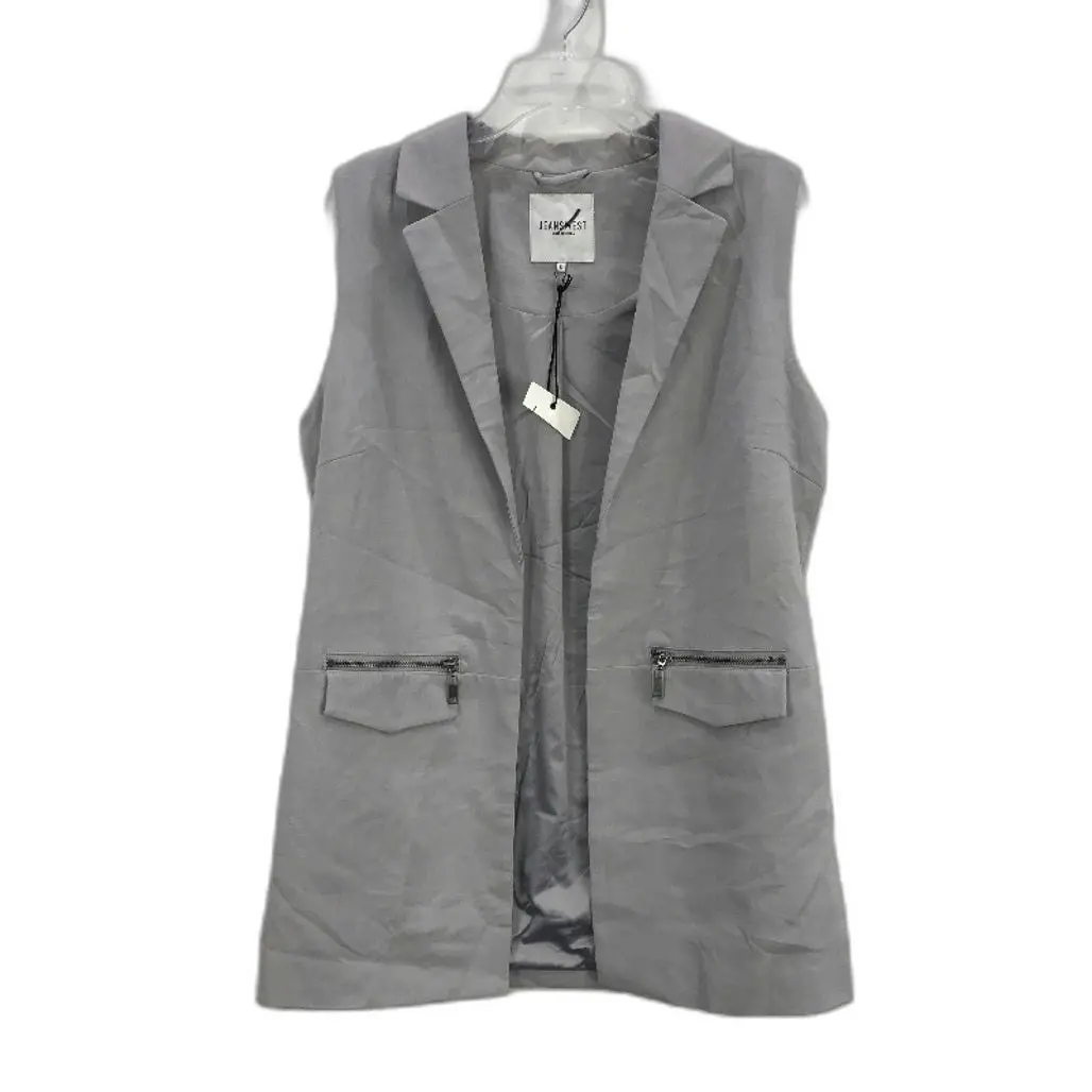 Jeanswest Pauline Sleeveless Pearl Grey Marl Jacket Ladies Size 12