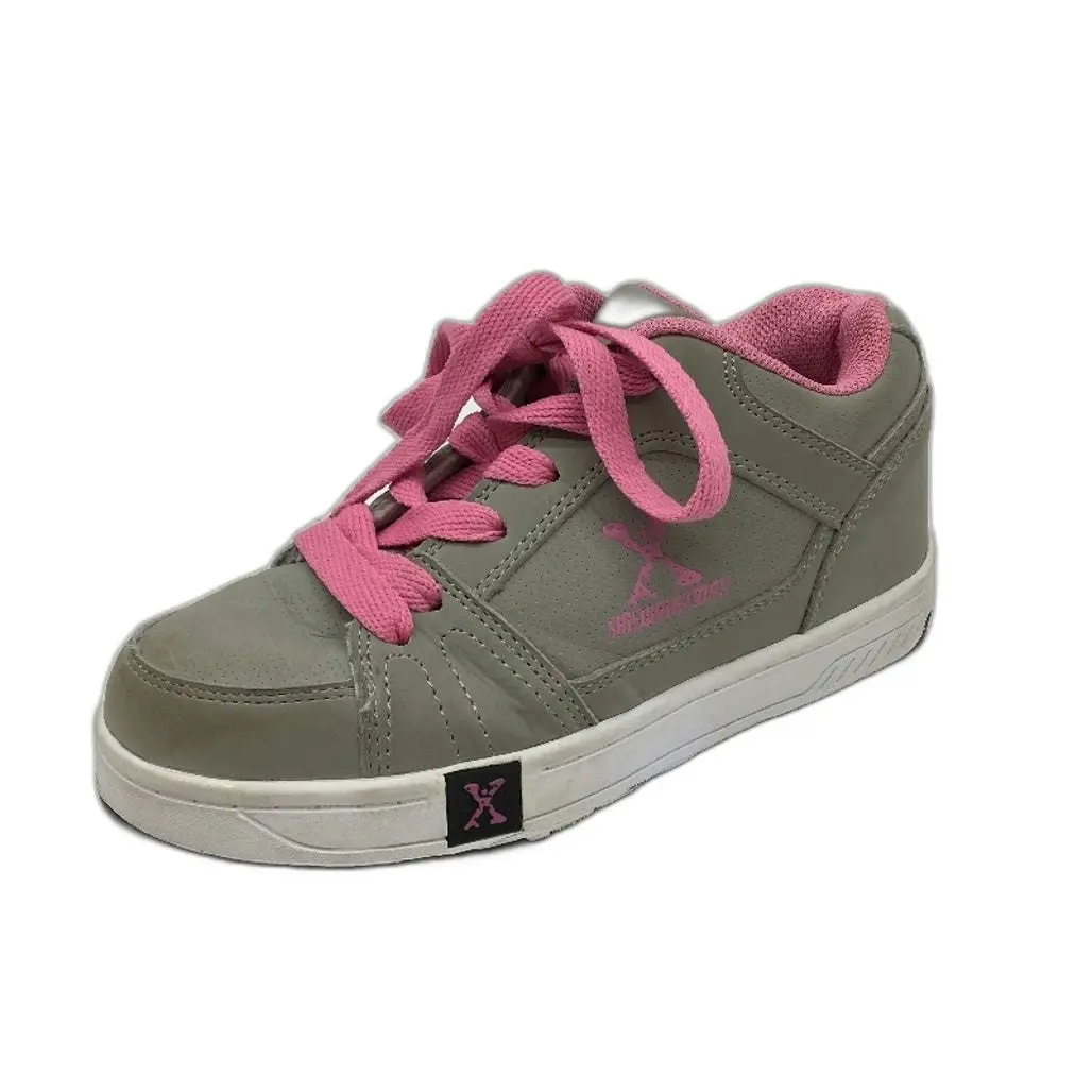 Sidewalk Sports Grey and Pink Heelys Roller Sneaker Shoes Girls