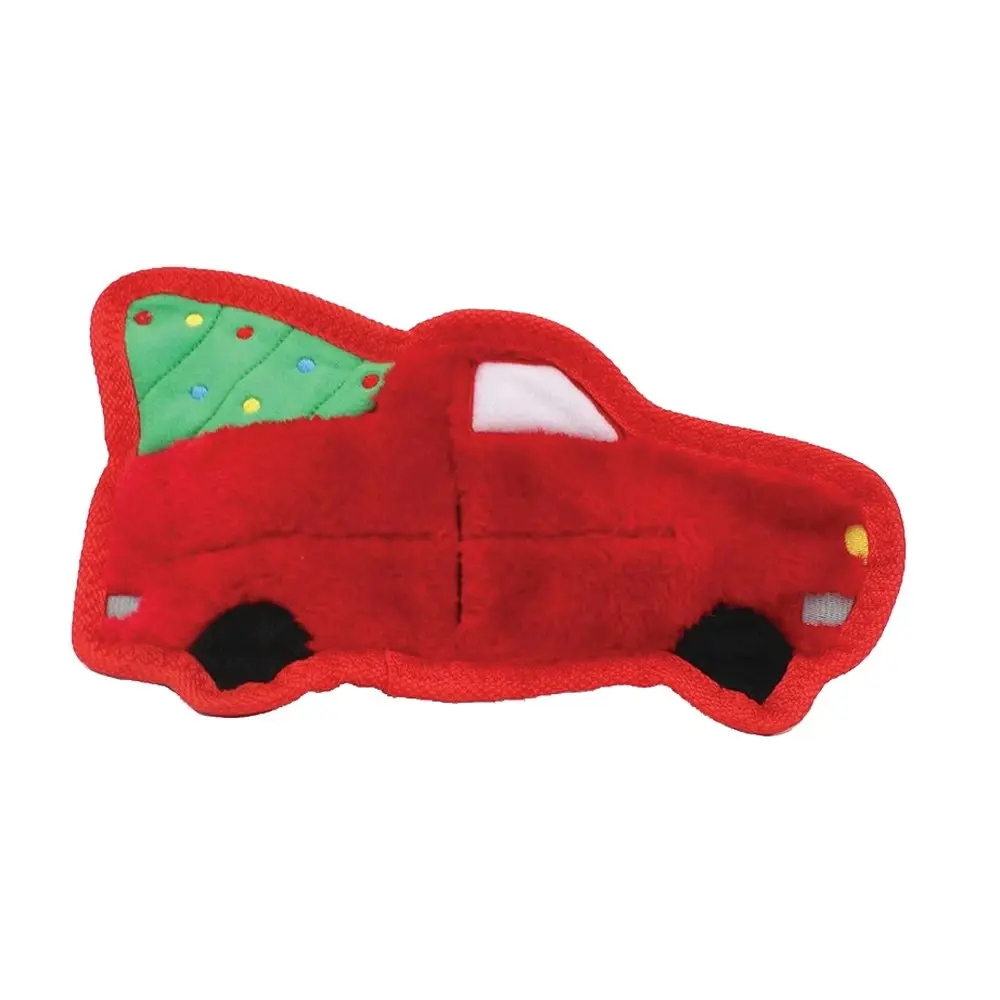 Zippy Paws Holiday Flatty Z-Stitch Xmas Ute Plush Pet Dog Toy