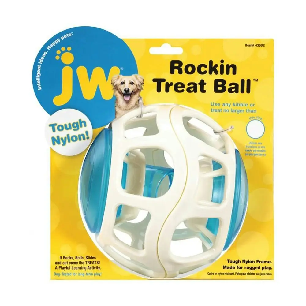 JW Pet Rockin Treat Ball Treat Dispensing Dog Toy 20cm Pet
