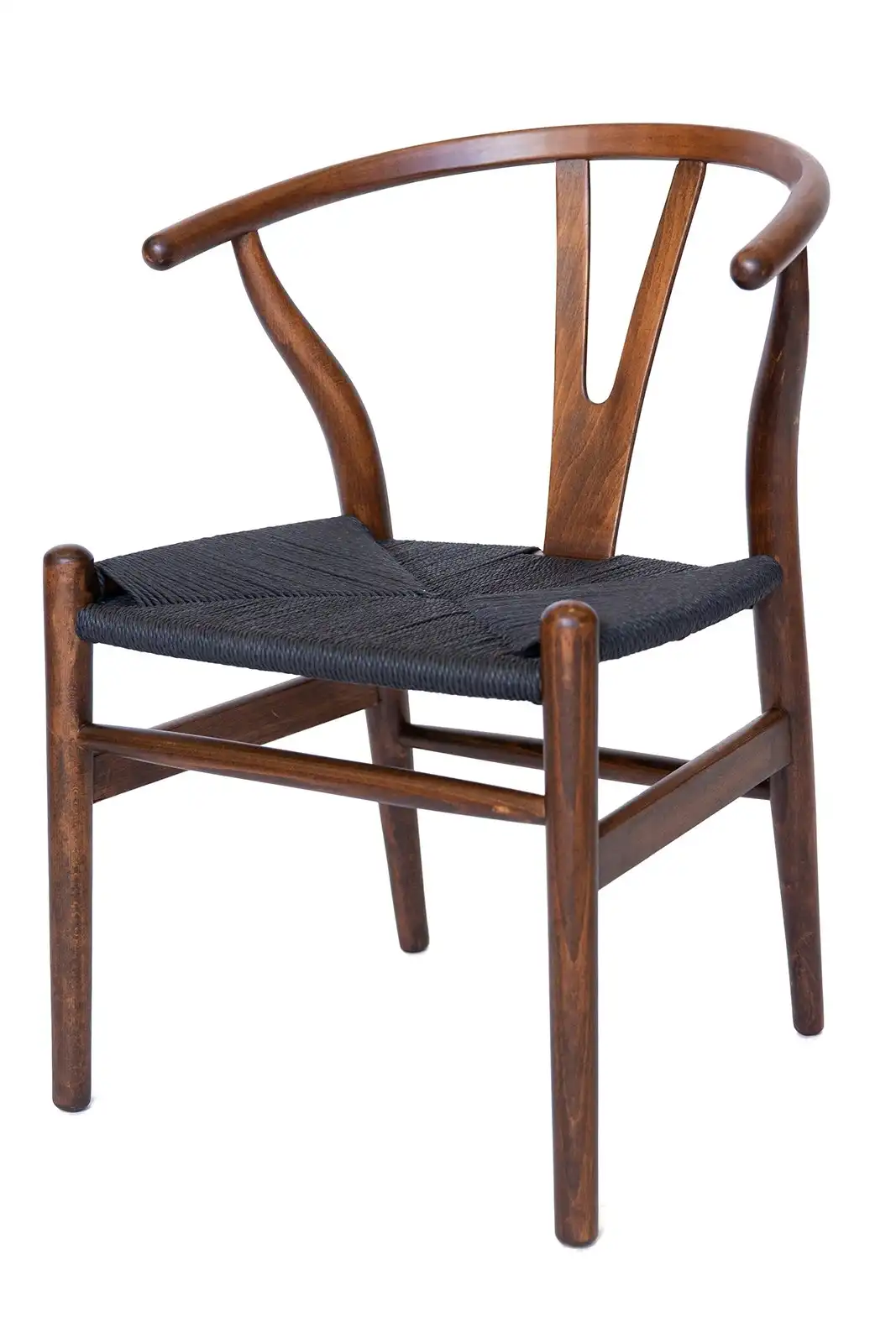 Replica Hans Wegner Wishbone Chair | Antique Walnut & Black