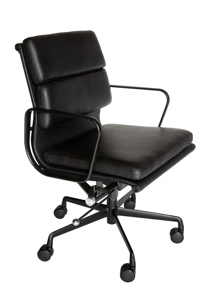 Replica Eames Mid Back Soft Pad Office Chair | All Black