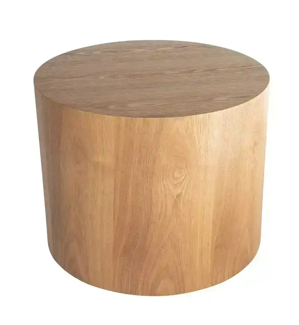 Woody Round Wood Side Table