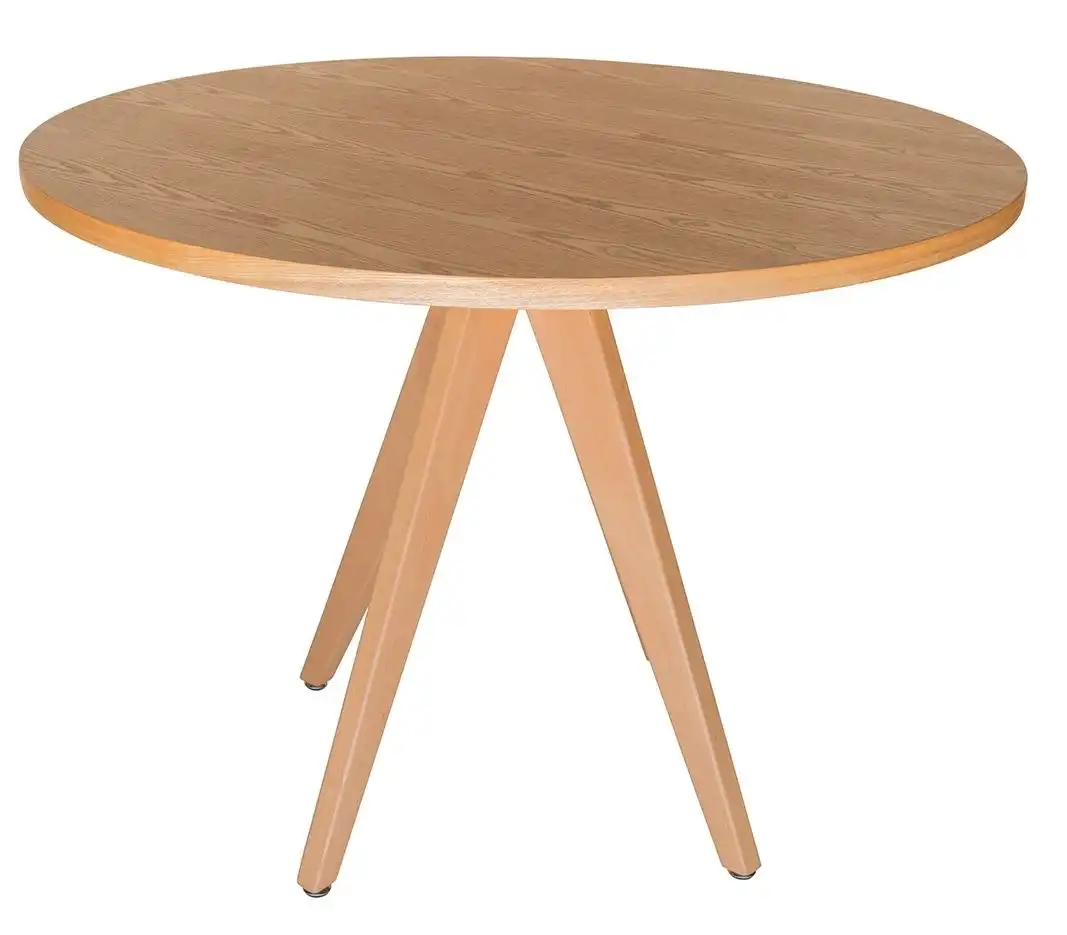 Replica Jean Prouve Inspired Round Wood Dining Table | 100cm