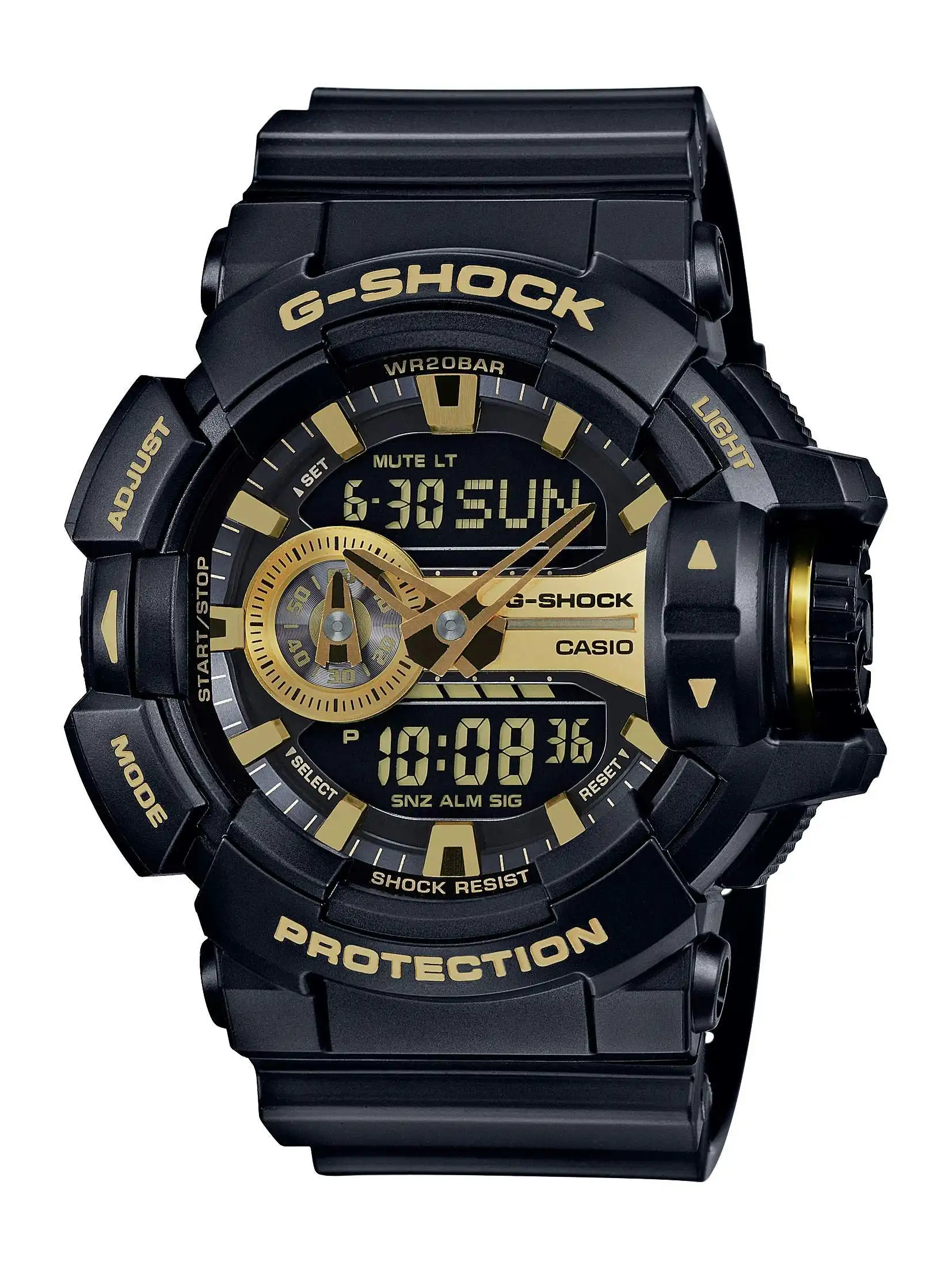 Casio G-Shock Black & Gold Watch GA400GB-1A