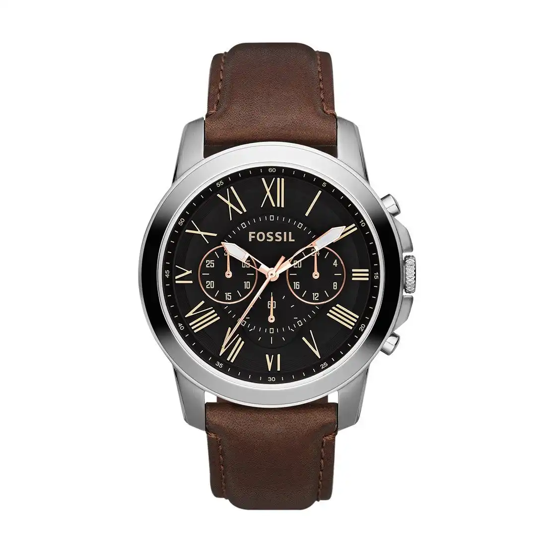 Fossil Men's Leather Watch Model - FS4813