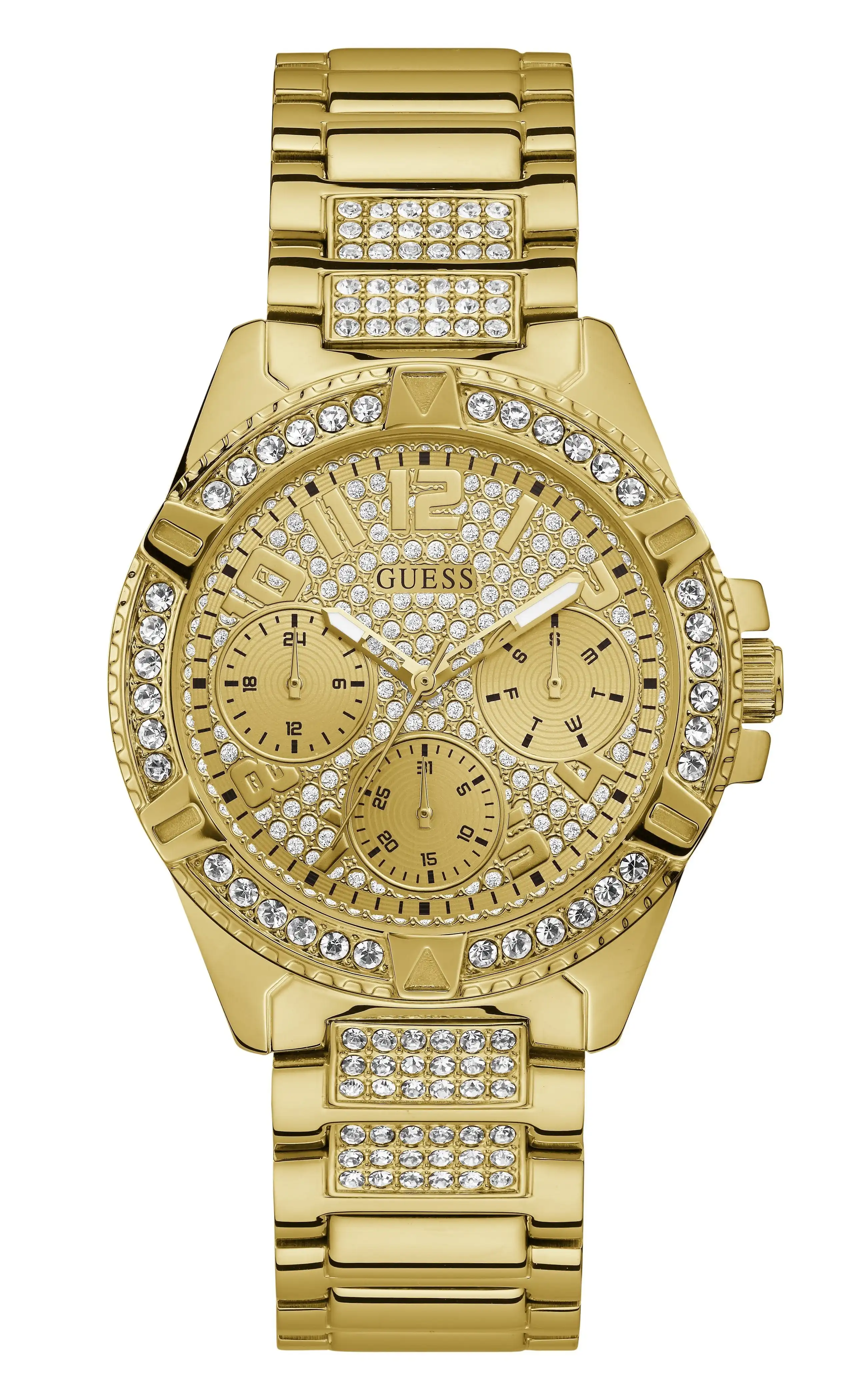 Guess Lady Frontier Crystal Gold Watch W1156L2