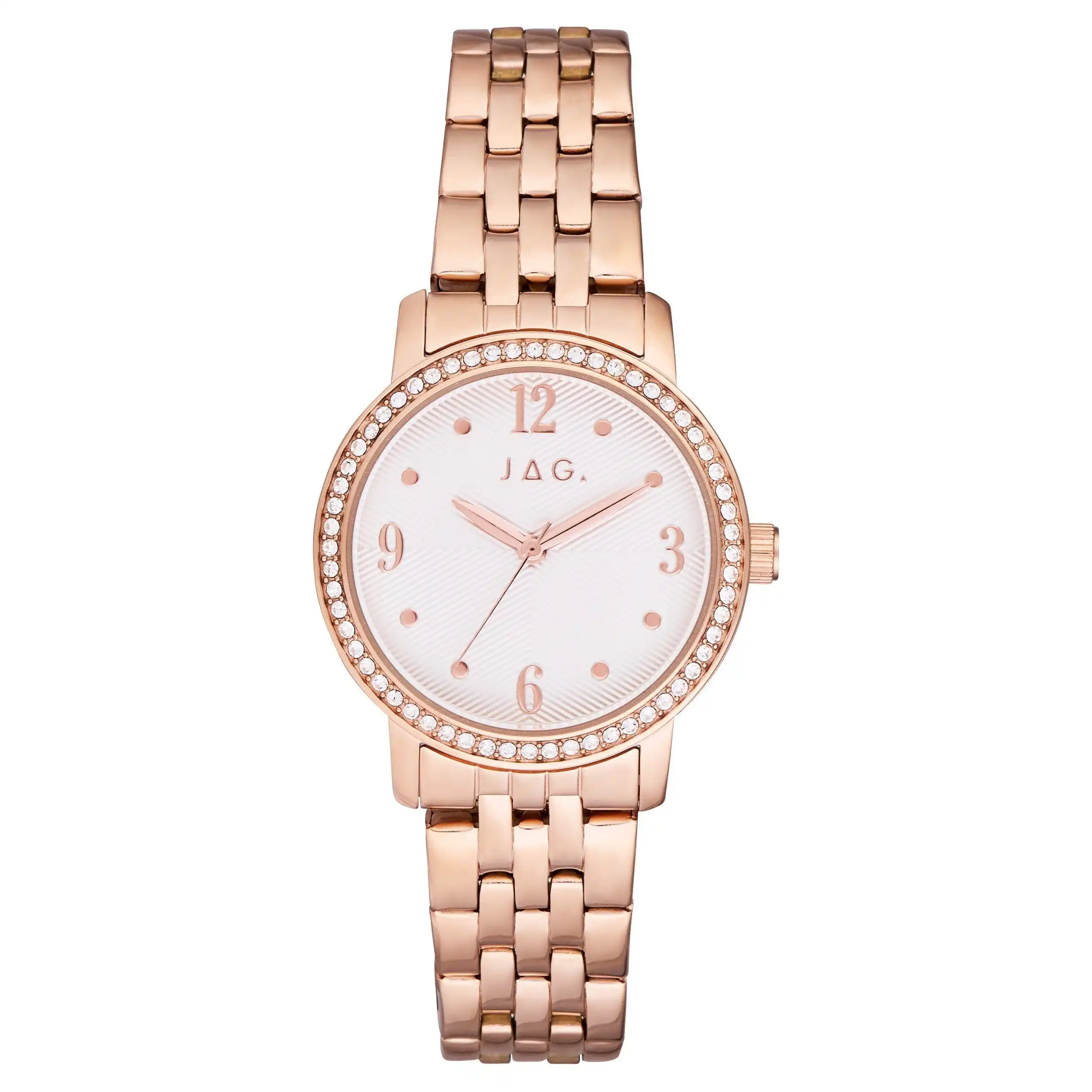 Jag Stephanie Rose Gold and White Women's Watch J2442A