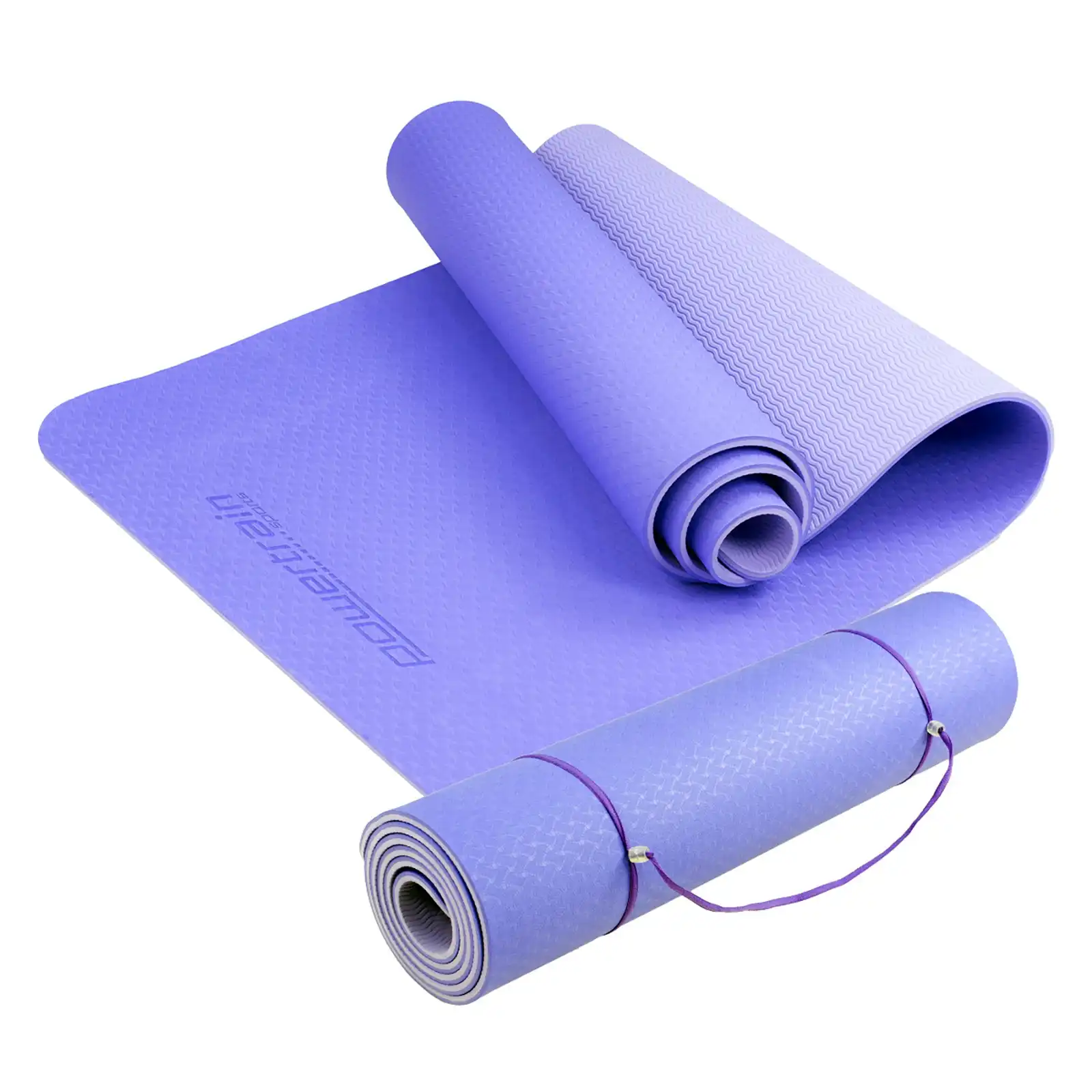 Powertrain Eco-Friendly TPE Pilates Exercise Yoga Mat 8mm - Light Purple