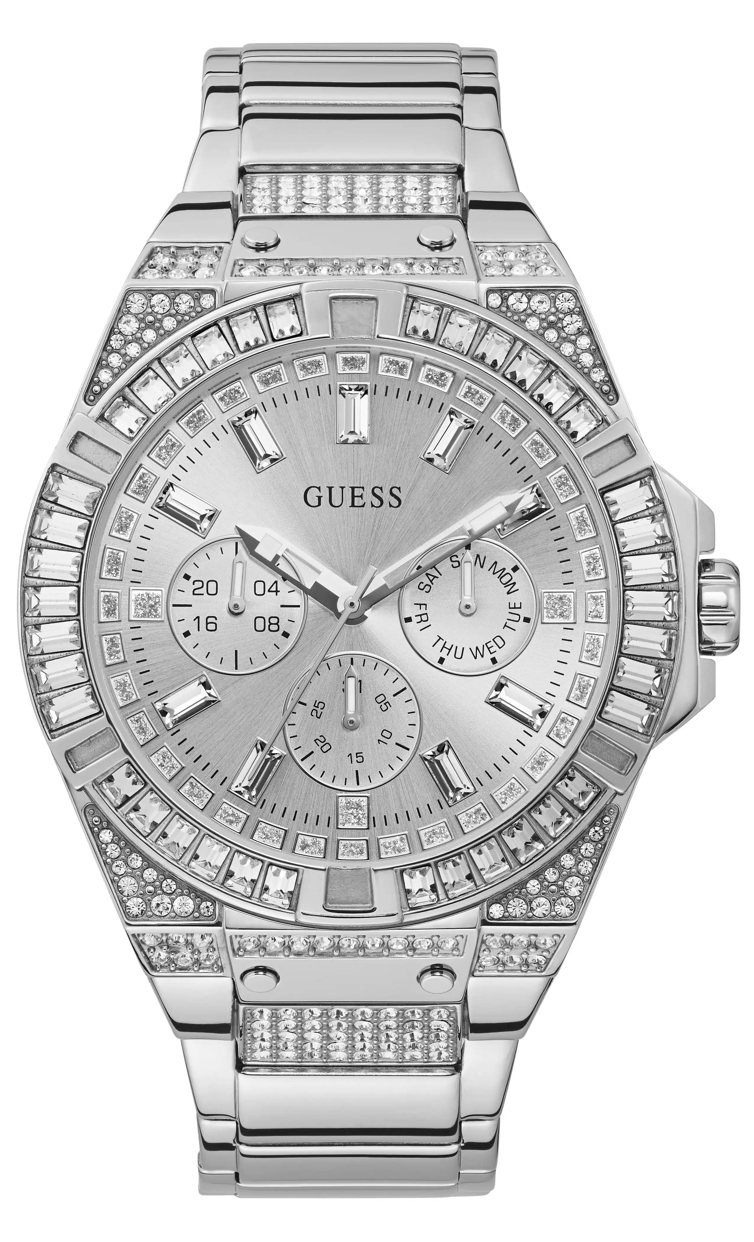 Guess Zeus Crystal Silver Watch GW0209G1