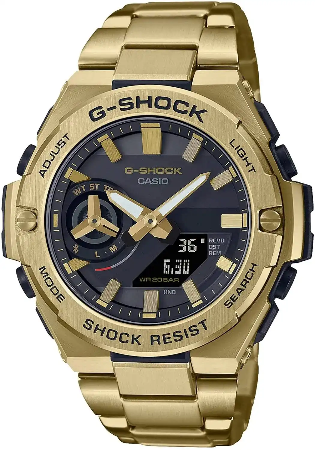 Casio G Shock G Steel Gold Watch GST-B500GD-9A