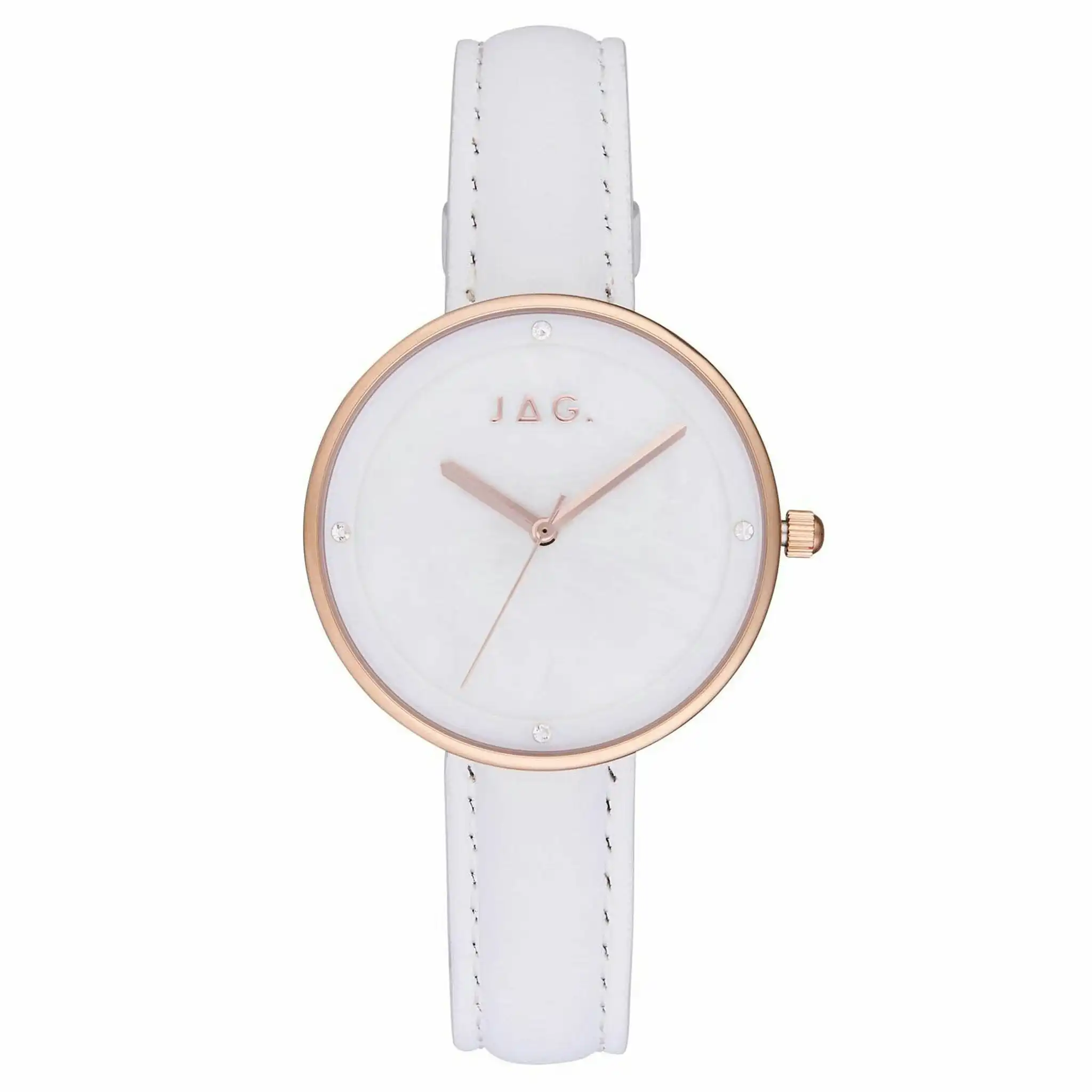 Jag Sarah White and Rose Gold Women's Watch J2456