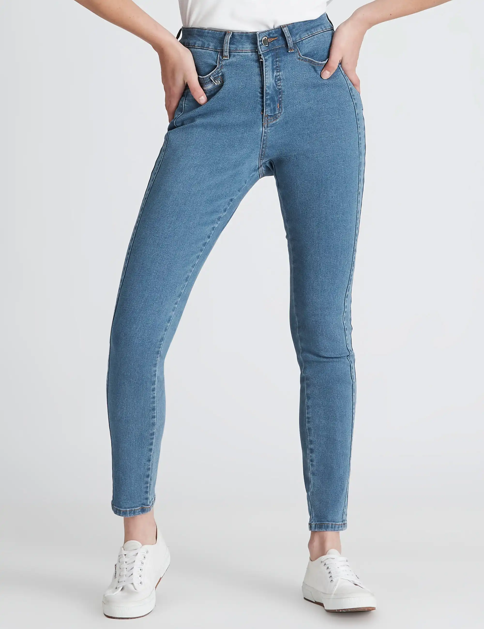 Rockmans Full Length Length Seam Front Jeans