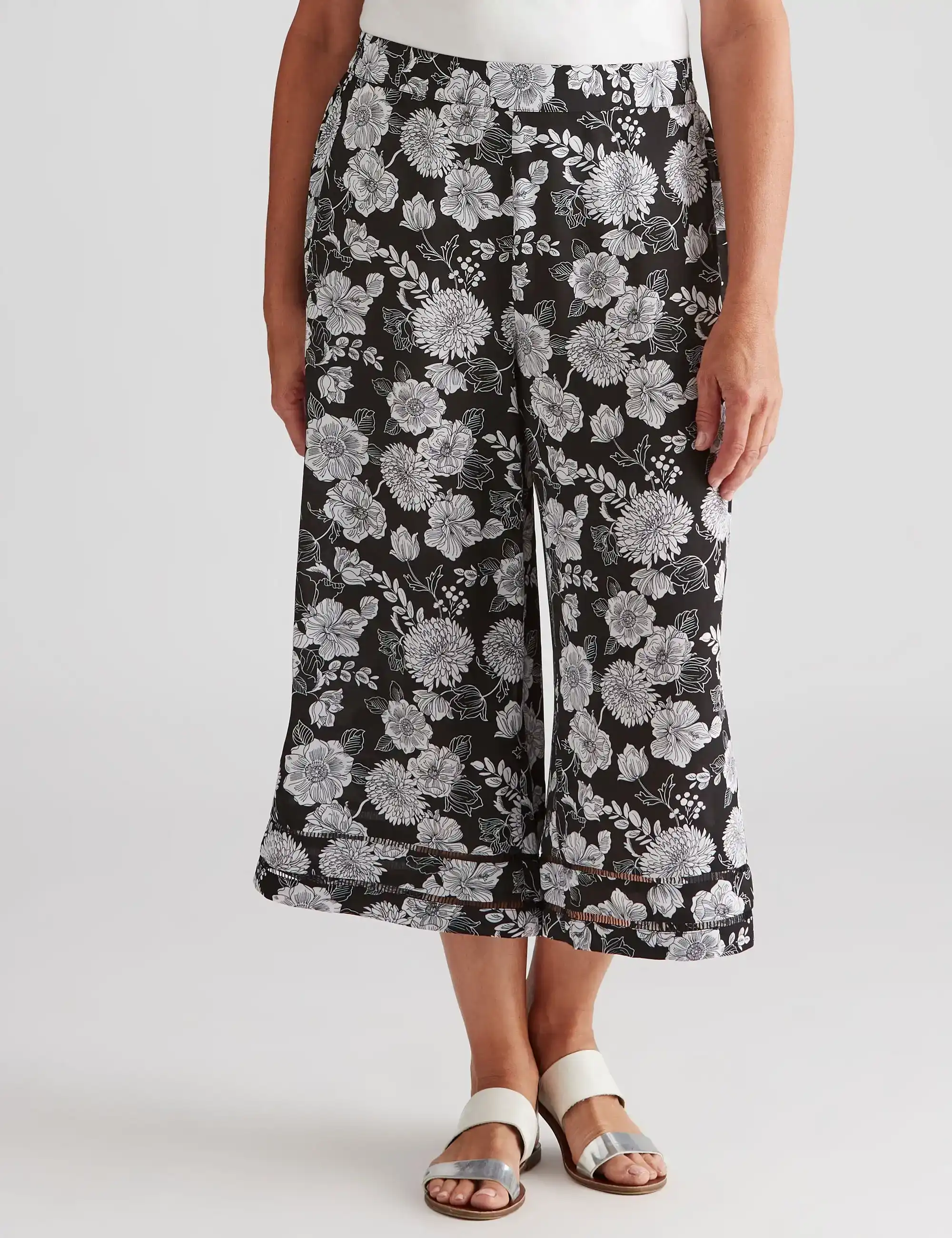 Millers Pull on Printed Crepe Culotte Bottom